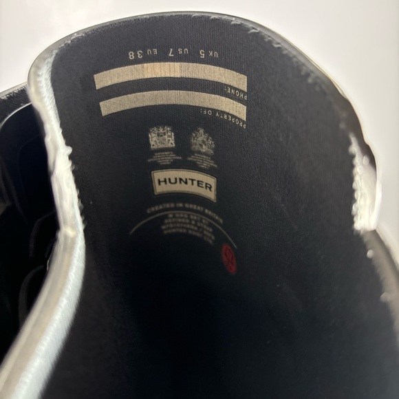 Hunter Classic Black Wellington Boots Women’s Size 7 - Picture 7 of 7